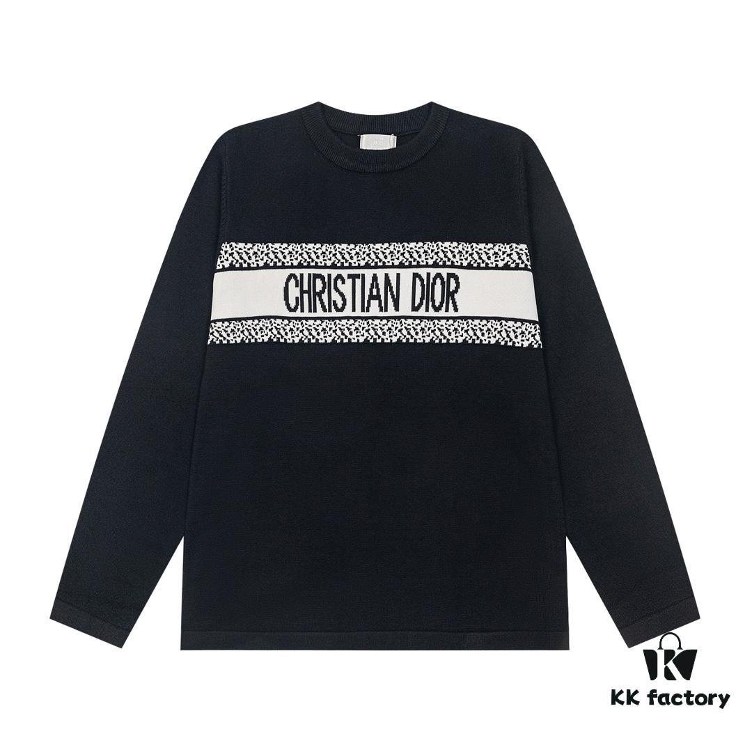 New Dior DIOR 2024 Latest Jacquard Knit Long Sleeve Sweater Unisex