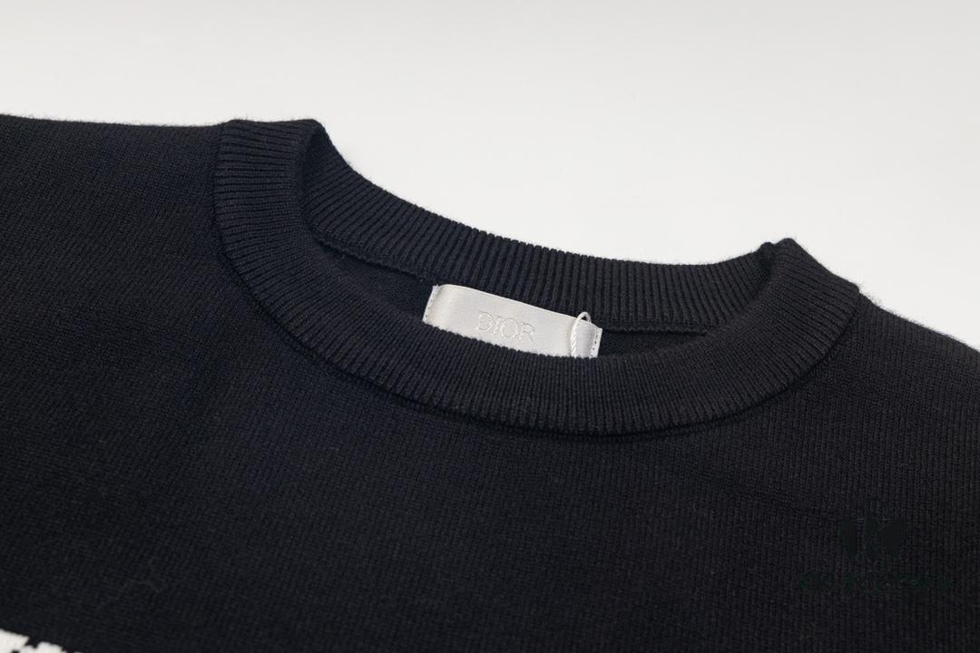 New Dior DIOR 2024 Latest Jacquard Knit Long Sleeve Sweater Unisex