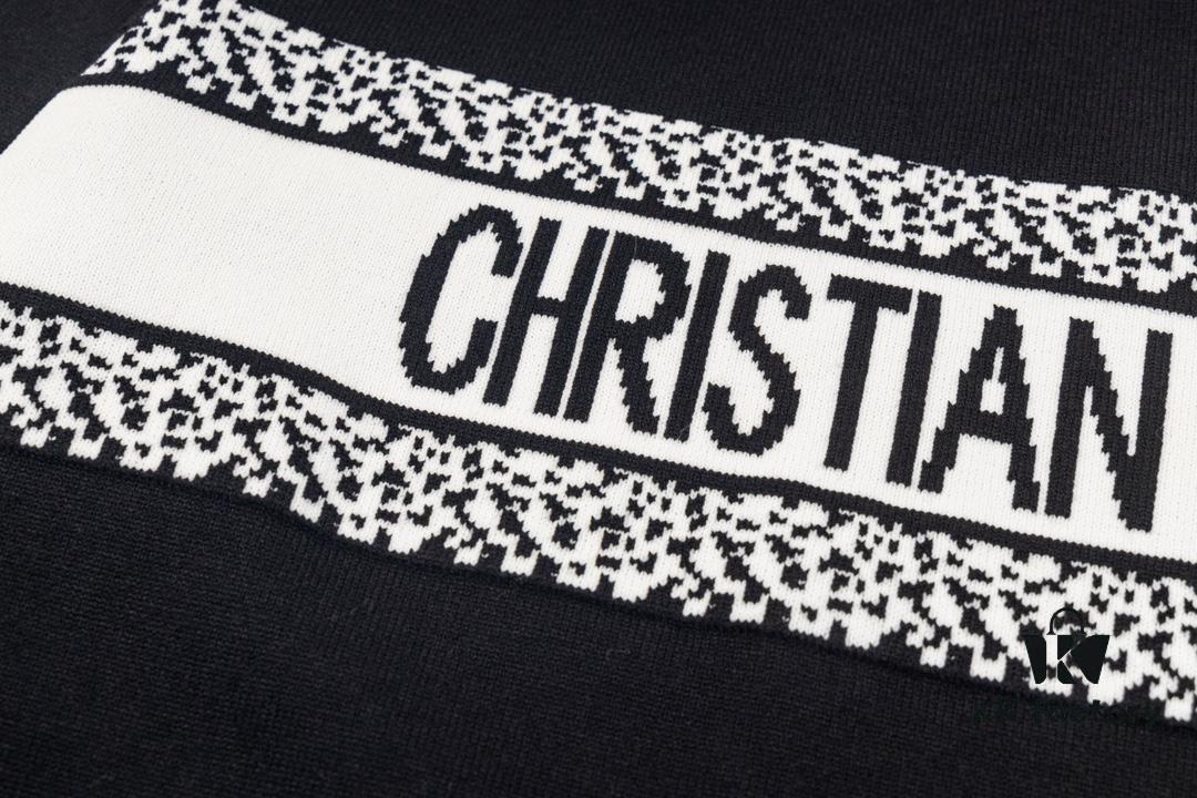 New Dior DIOR 2024 Latest Jacquard Knit Long Sleeve Sweater Unisex