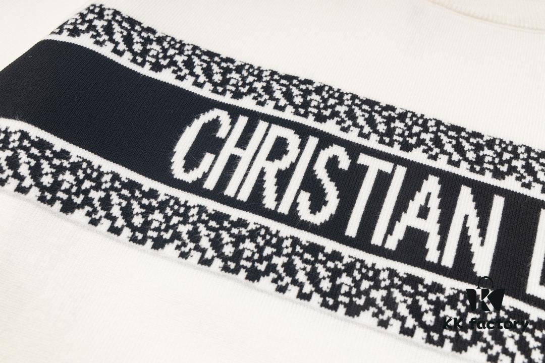 Dior 2024 New Arrival Jacquard Knit Long Sleeve Sweater Unisex, Classic Elastic Slim-Fit T-Shirt Short Sleeve, Exquisite Craftsmanship, Smooth and Breathable Fabric, High-Quality Fine Knitwear with Soft Skin-Feel