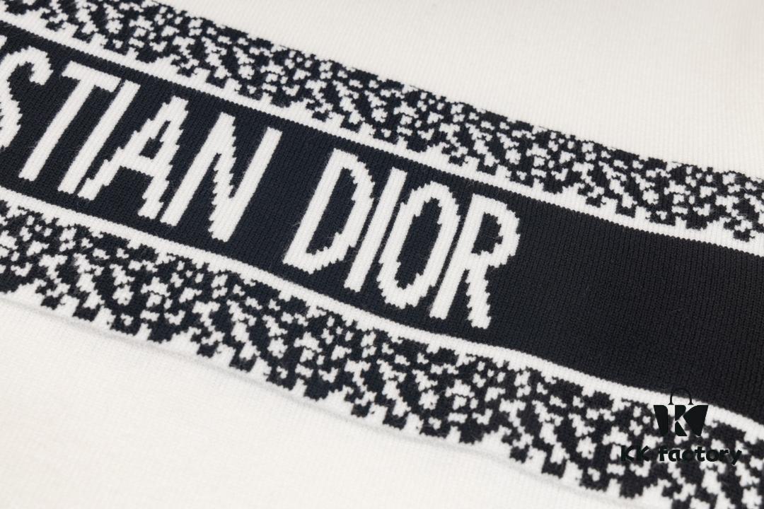 Dior 2024 New Arrival Jacquard Knit Long Sleeve Sweater Unisex, Classic Elastic Slim-Fit T-Shirt Short Sleeve, Exquisite Craftsmanship, Smooth and Breathable Fabric, High-Quality Fine Knitwear with Soft Skin-Feel