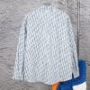 Dior Vintage Full Logo Jacquard Long Sleeve Denim Shirt