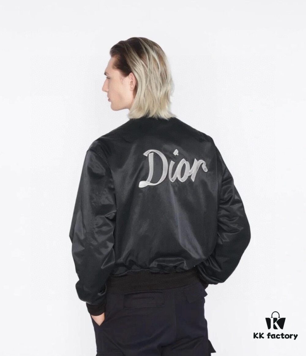 DIOR CD2023SS Pilot Jacket with Back Cursive Letter Embroidery Unisex