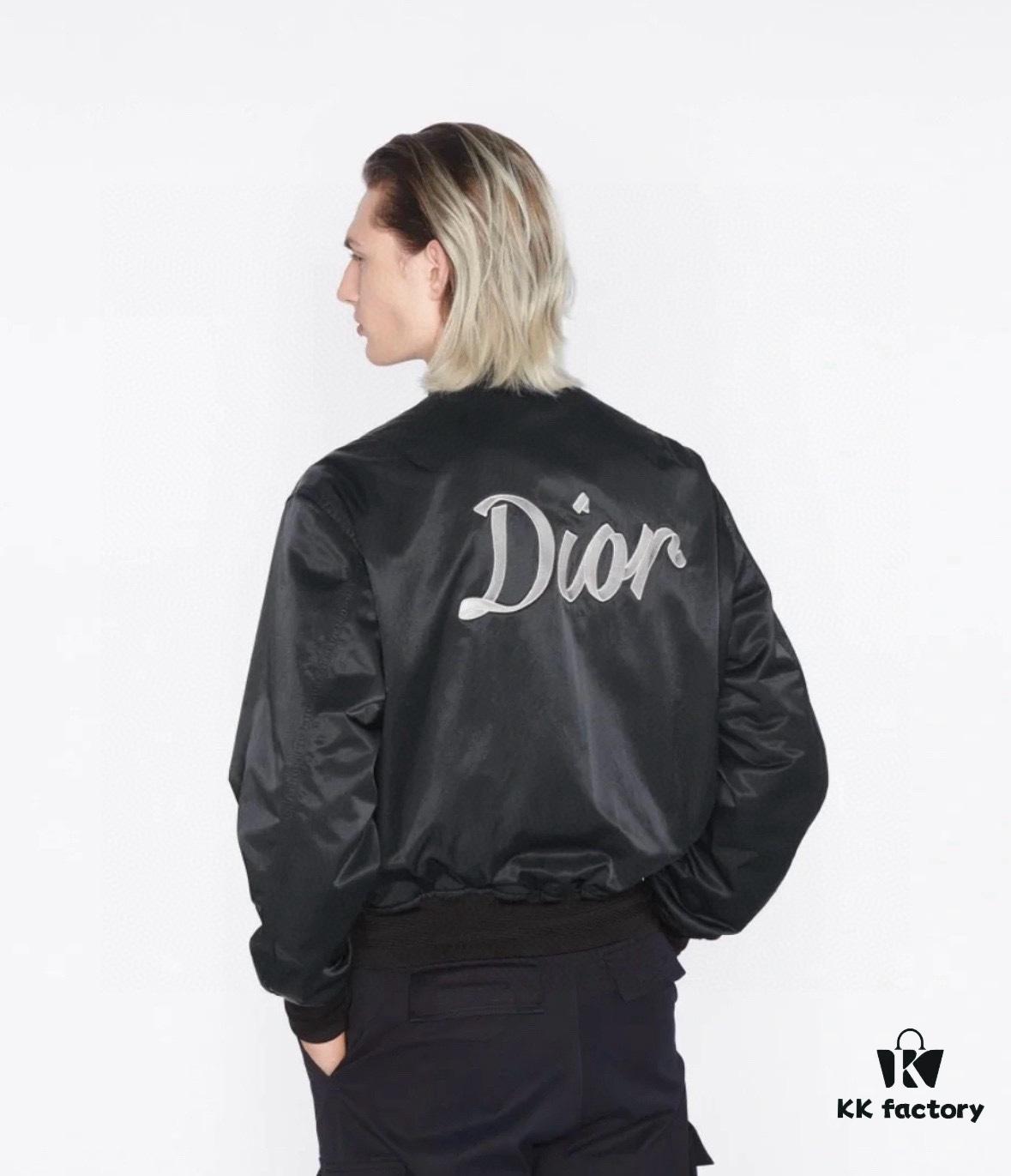 DIOR CD2023SS Pilot Jacket with Back Cursive Letter Embroidery Unisex