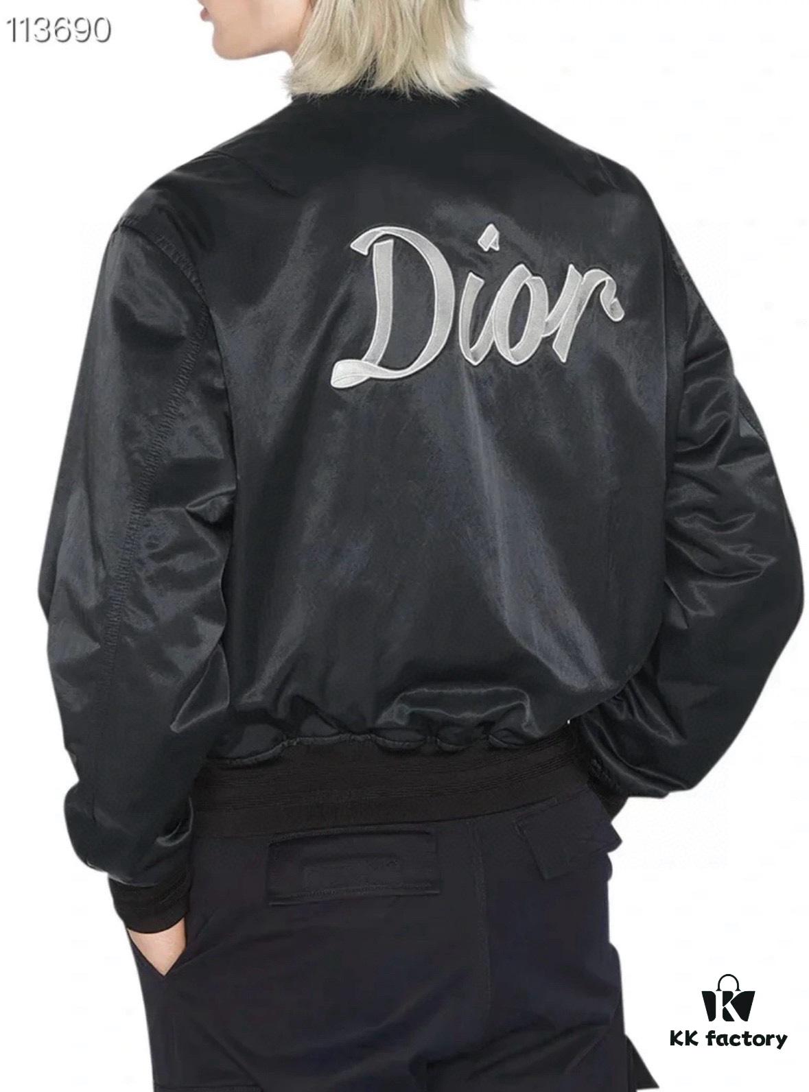 DIOR CD2023SS Pilot Jacket with Back Cursive Letter Embroidery Unisex