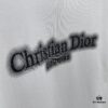 Christian Dior 2025 FW Spring/Summer New Arrival Round Neck T-Shirt for Layering or Outerwear, Embossed Logo Micro Oversized Short-Sleeve 260g Active Cotton Tee