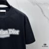 Christian Dior Dior 2025 FW Spring/Summer New Arrival Round Neck T-Shirt for Layering or Outerwear, 3D Logo Slightly Oversized Short-Sleeve 260g Active Cotton Tee