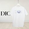 Dior Collaboration Embroidered Cat Short Sleeve T-Shirt