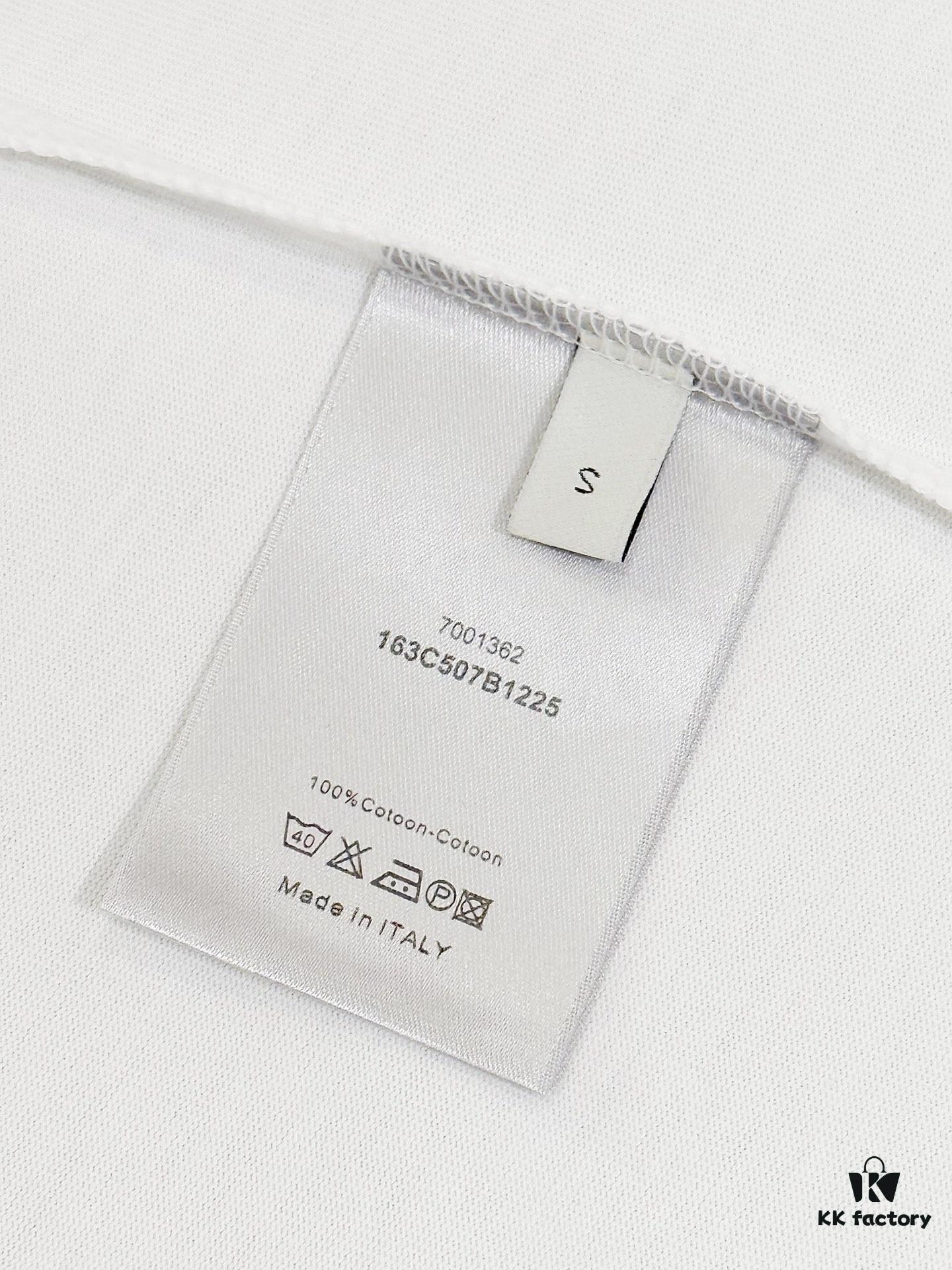 Dior Collaboration Embroidered Cat Short Sleeve T-Shirt