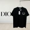 Dior Collaborative Embroidered Cat Short Sleeve T-Shirt in Premium Washed Cotton