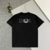 Dior Collaboration Embroidered Cat Short-Sleeve T-Shirt - Premium Version