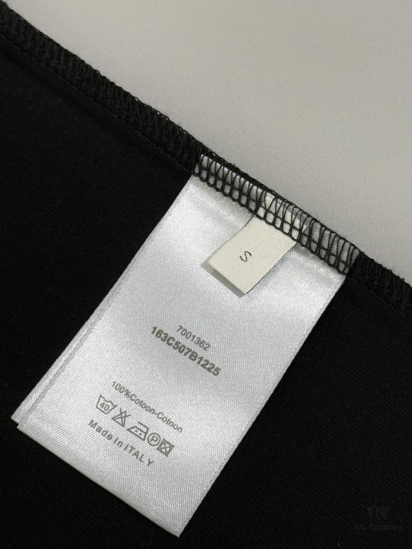 Dior Collaboration Embroidered Cat Short-Sleeve T-Shirt - Premium Version