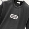 DIOR 320g Crew Neck Short Sleeve T-Shirt with Classic CD Silver Logo Embroidery