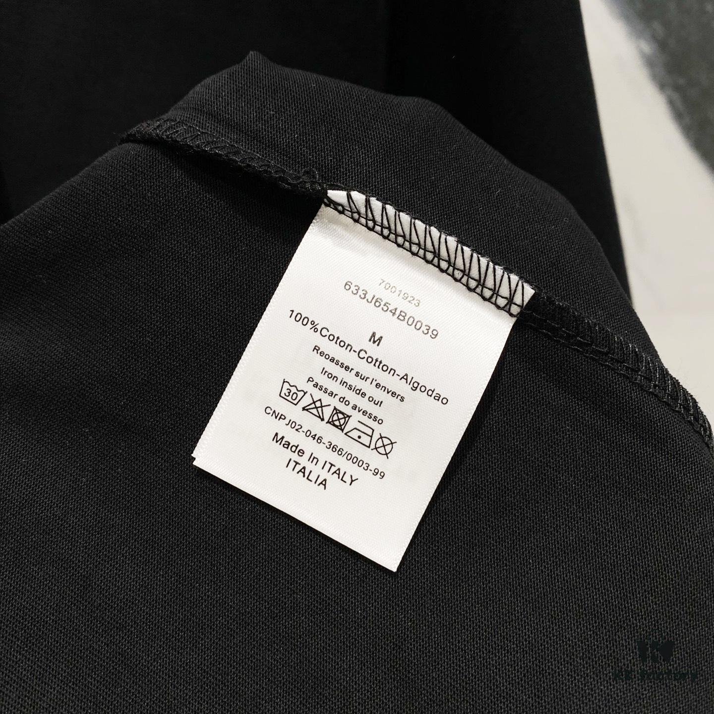 DIOR 320g Crew Neck Short Sleeve T-Shirt with Classic CD Silver Logo Embroidery