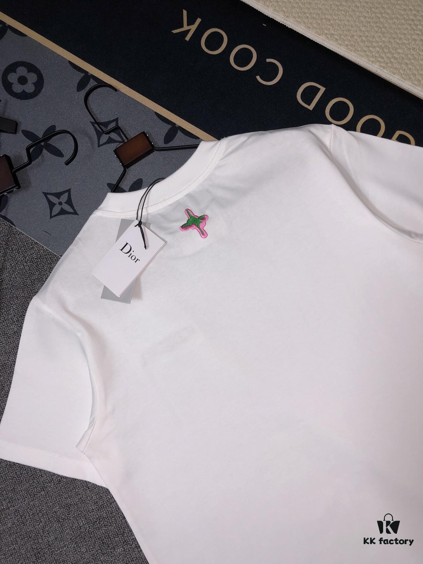 DIOR Short-Sleeve T-Shirt with Embroidery