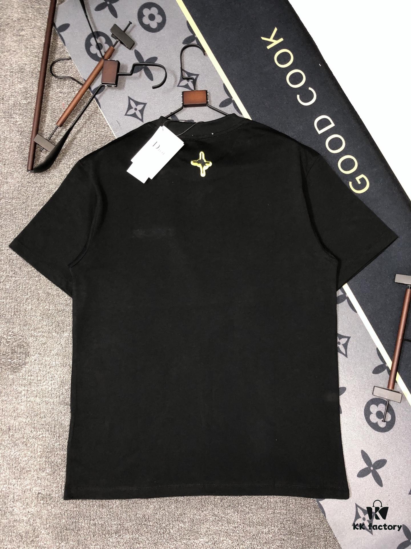 DIOR Short-Sleeve T-Shirt Embroidered Unisex Design