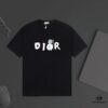 DIOR Letter Multicolor Bear Print Short Sleeve T-Shirt