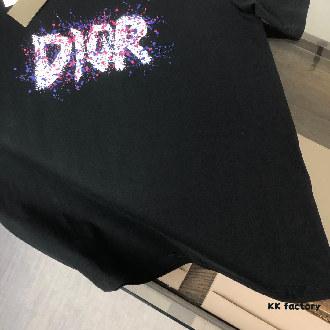 DIOR Summer 2025 New Arrival Round Neck Short-Sleeve T-Shirt, 270g Heavyweight Premium Cotton Fabric, Exceptional Texture and Comfort, Slim Fit Tailoring, Exquisite Stitching, Highly Breathable, Stylish and Versatile for All Ages