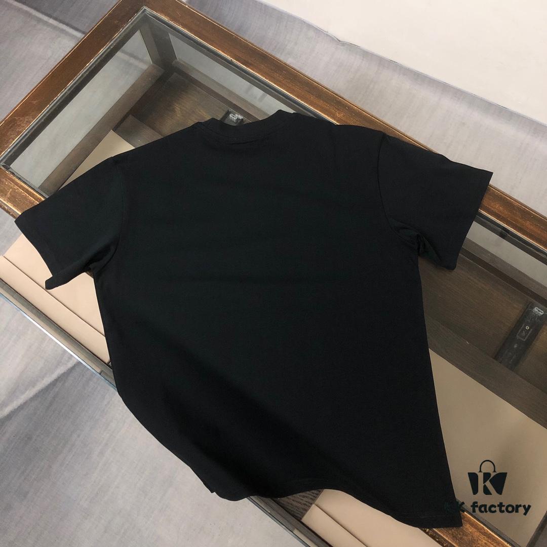 DIOR Summer 2025 New Arrival Round Neck Short-Sleeve T-Shirt, 270g Heavyweight Premium Cotton Fabric, Exceptional Texture and Comfort, Slim Fit Tailoring, Exquisite Stitching, Highly Breathable, Stylish and Versatile for All Ages