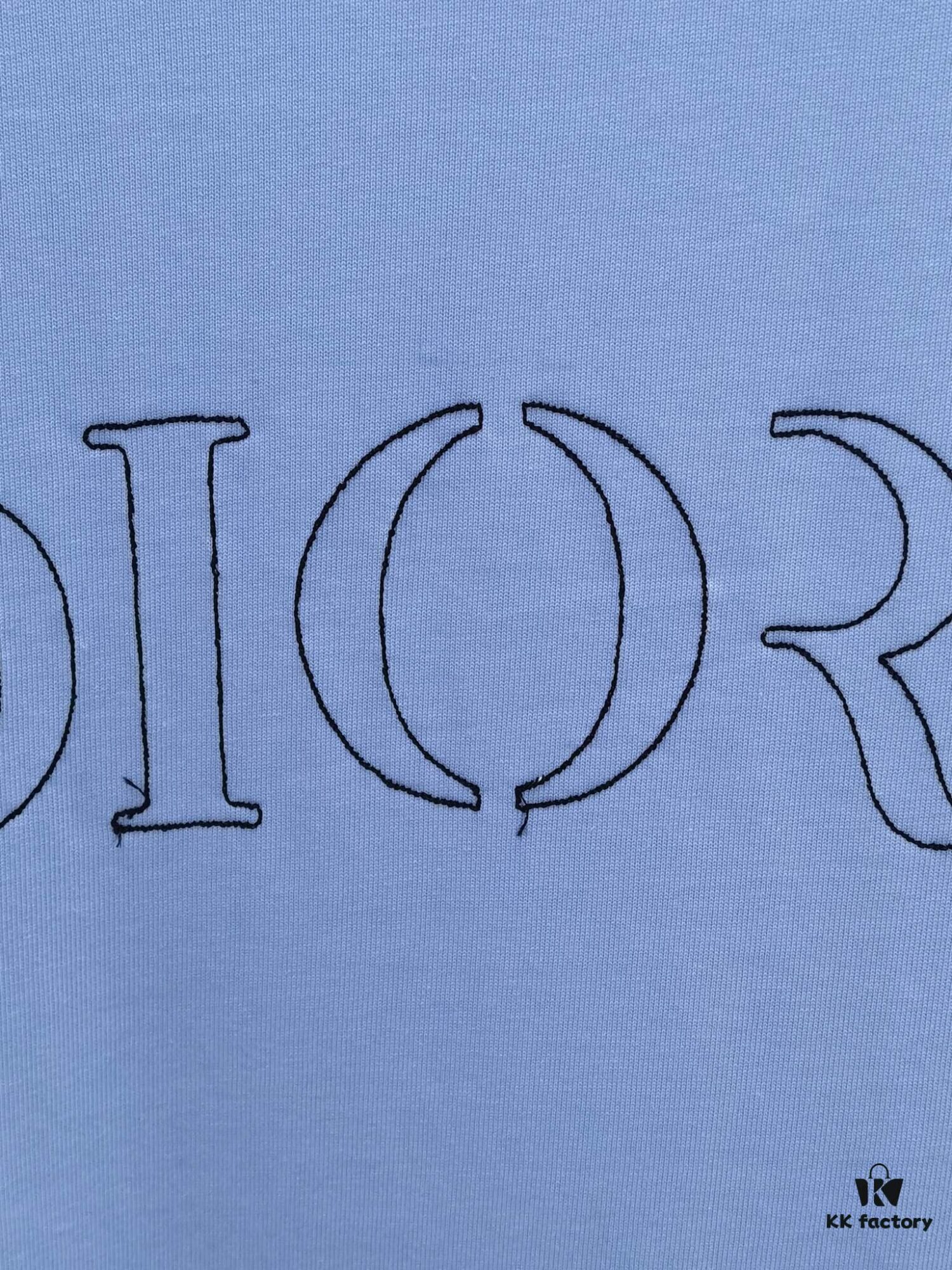 Dior D'Or (Embroidered Top-tier Version, Different from Standard Stock) Short Sleeve T-Shirt