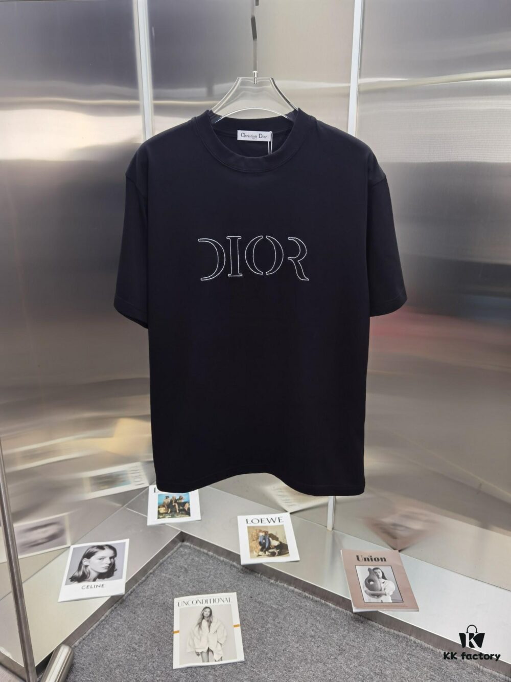 Dior D'OR (Embroidered Top-tier Version, Different from Standard Stock) Short Sleeve T-Shirt