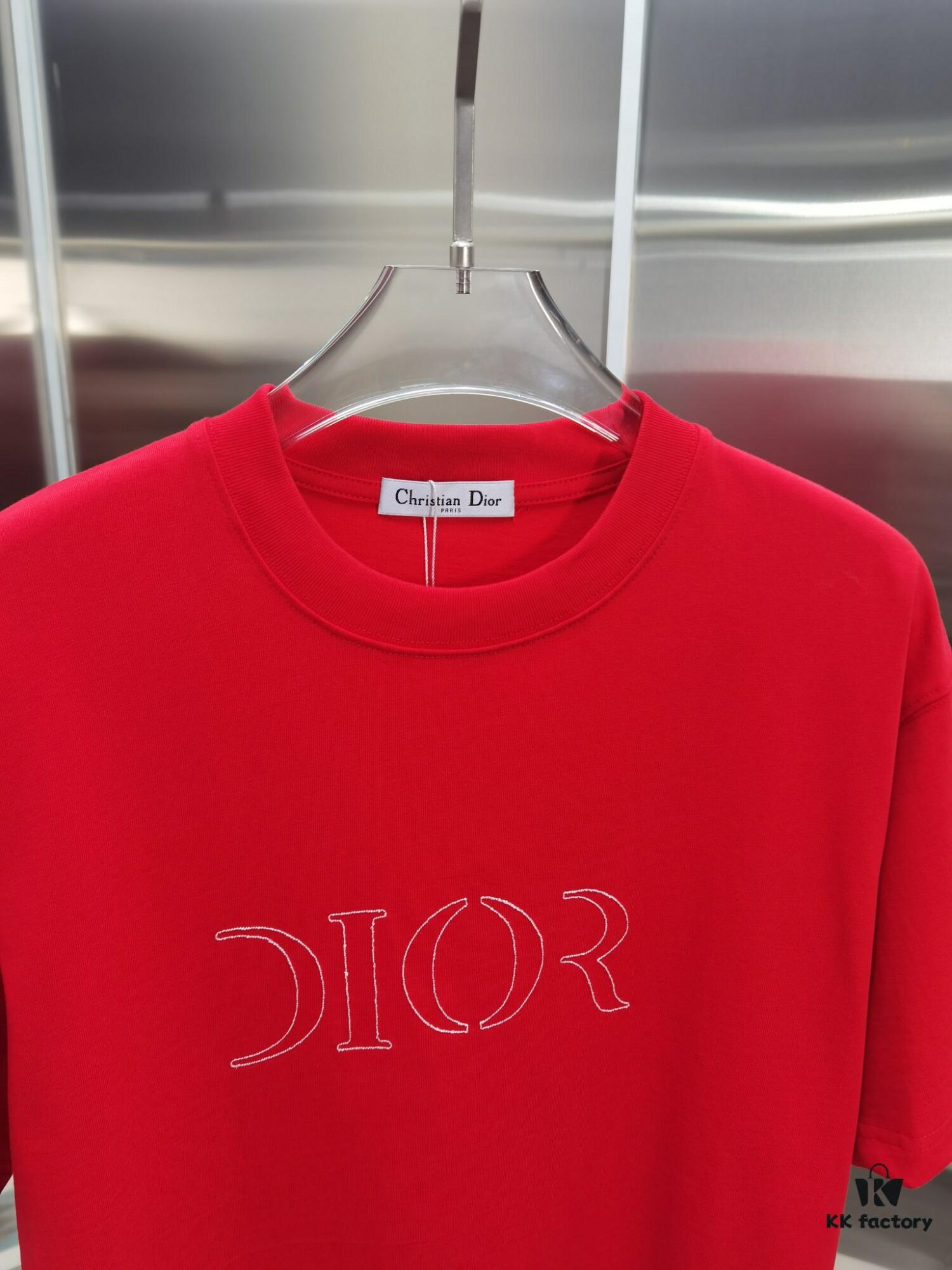 Dior D'Or (Top-tier Embroidered Version, Different from Standard Stock) Short Sleeve T-Shirt