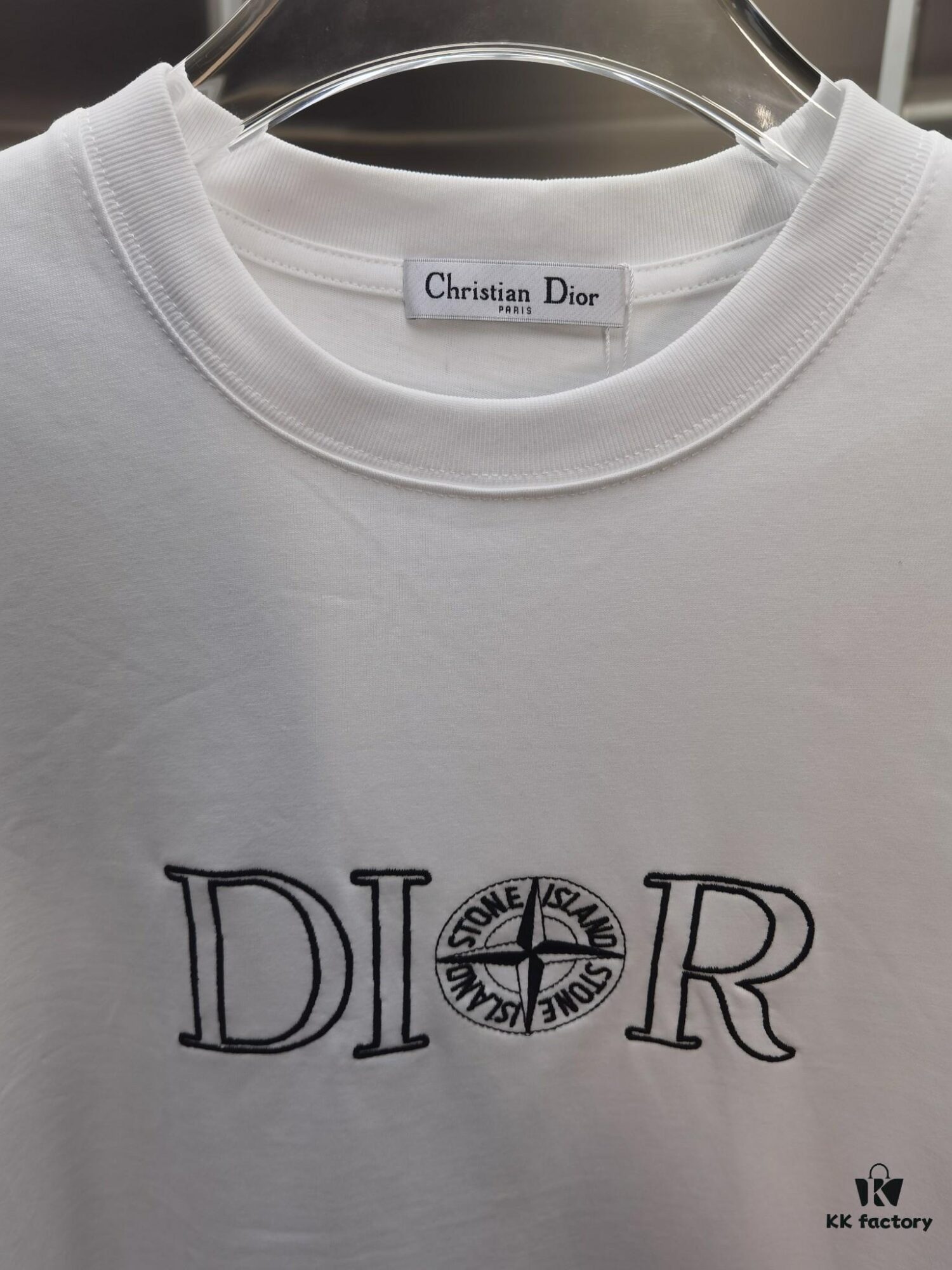 Dior D'Or (Top-tier Embroidered Version, Different from Standard Stock) Short Sleeve T-Shirt