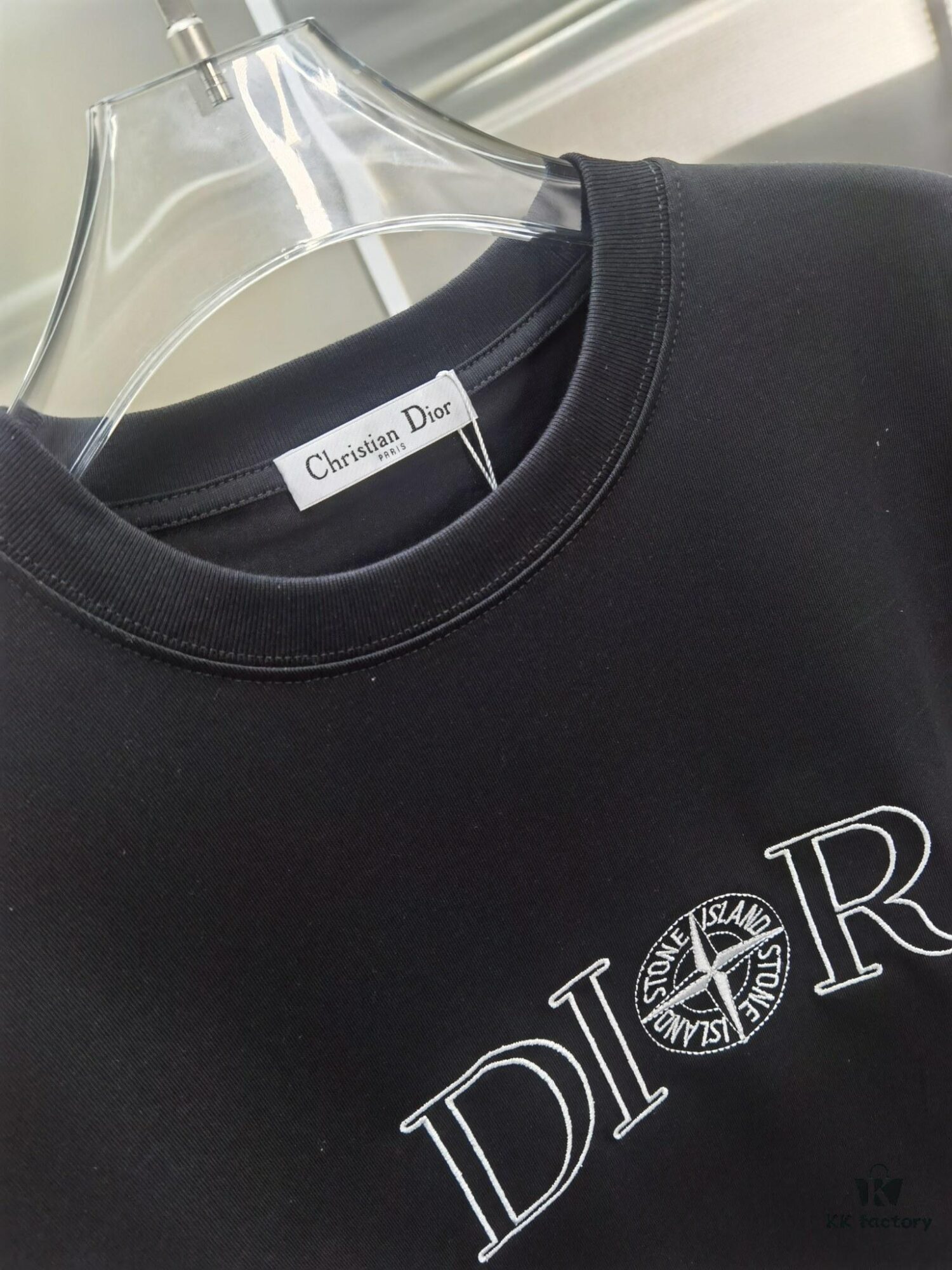 Dior D'Or (Embroidered Top-tier Version, Different from Regular Stock) Short Sleeve T-Shirt