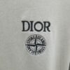 Dior D'Or (Embroidered Premium Version, Distinct from Standard Stock) Short Sleeve T-Shirt 300g Double Yarn 100% Cotton Unisex Design in Black, White, Grey, and Angora Red