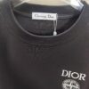 Dior D'Or (Embroidered Premium Version, Different from Standard Stock) Short Sleeve T-Shirt 300g Double Yarn 100% Cotton Unisex Black White Grey Angora Red