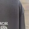 Dior D'Or (Embroidered Premium Version, Different from Standard Stock) Short Sleeve T-Shirt 300g Double Yarn 100% Cotton Unisex Black White Grey Angora Red