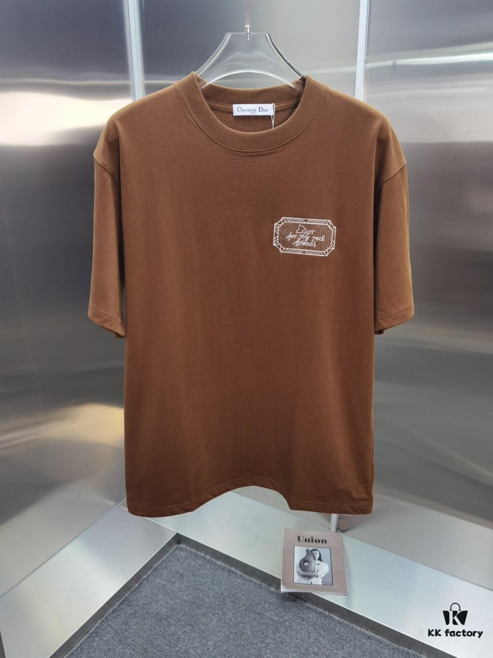 Dior D'Or (Embroidered Top-tier Version, Different from Regular Stock) Short Sleeve T-Shirt