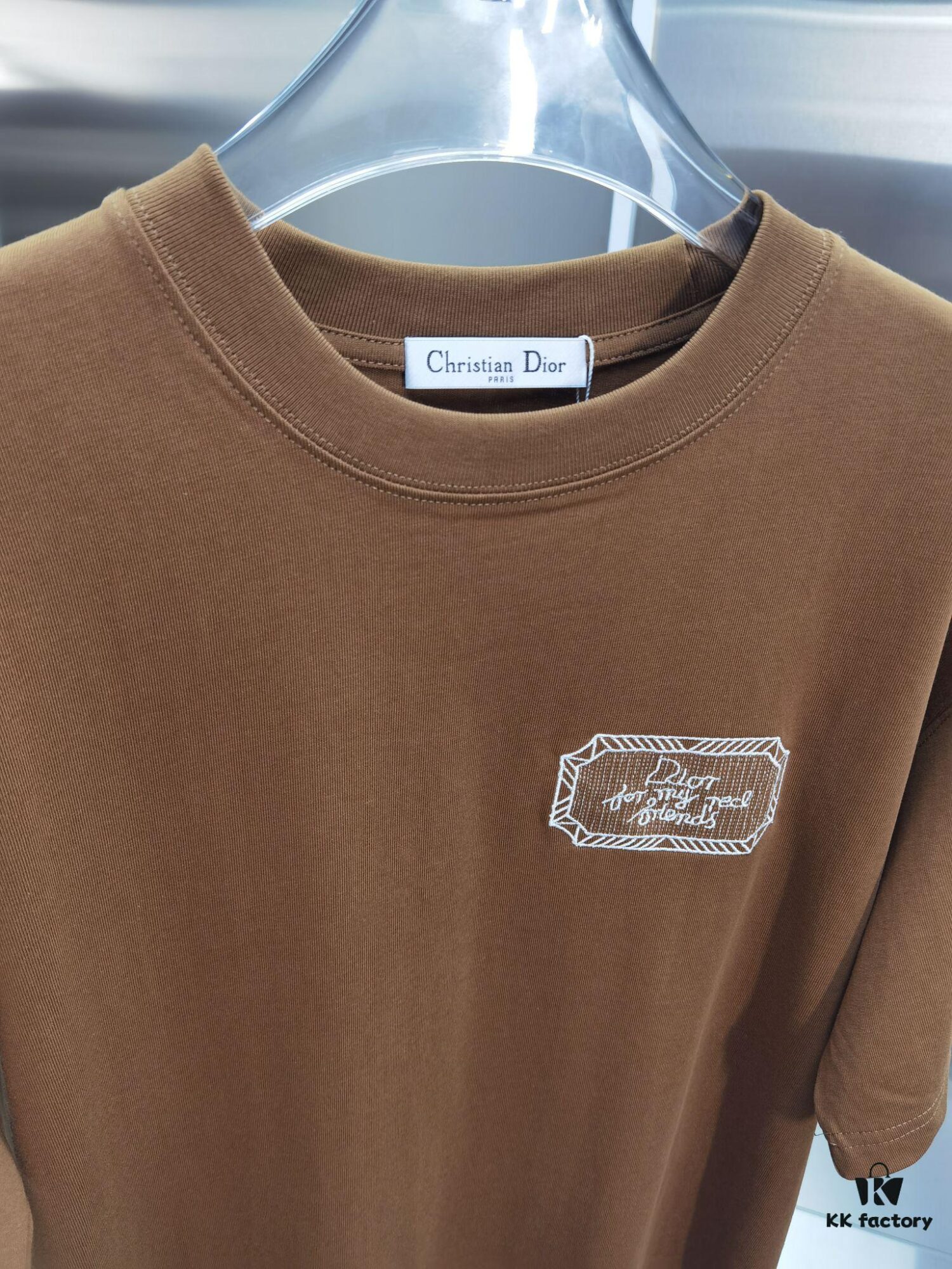 Dior D'Or (Embroidered Top-tier Version, Different from Regular Stock) Short Sleeve T-Shirt