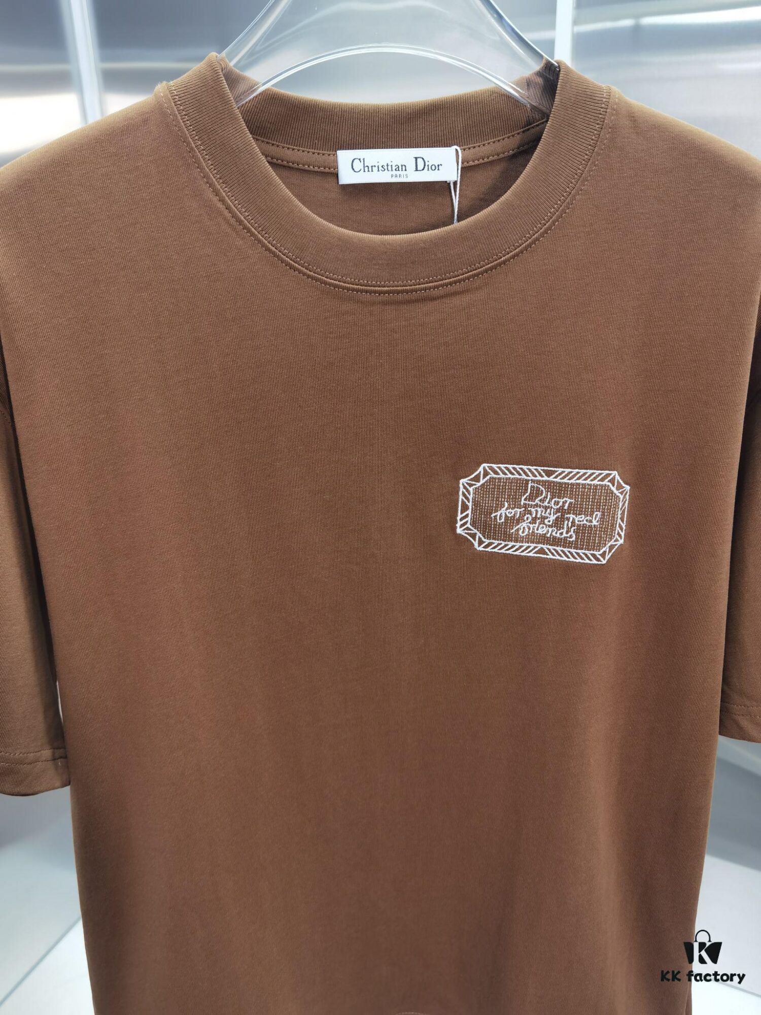 Dior D'Or (Embroidered Top-tier Version, Different from Regular Stock) Short Sleeve T-Shirt