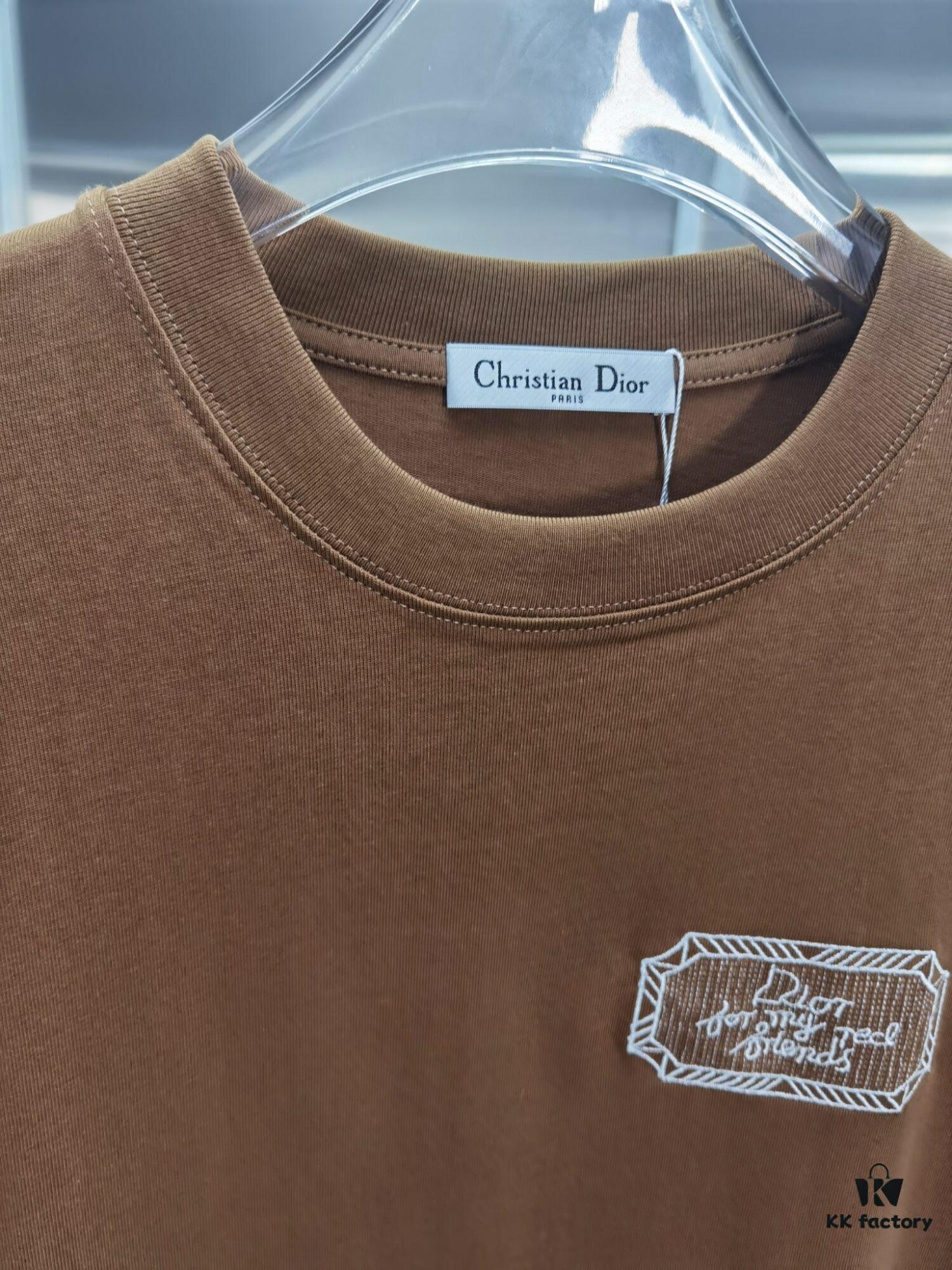 Dior D'Or (Embroidered Top-tier Version, Different from Regular Stock) Short Sleeve T-Shirt