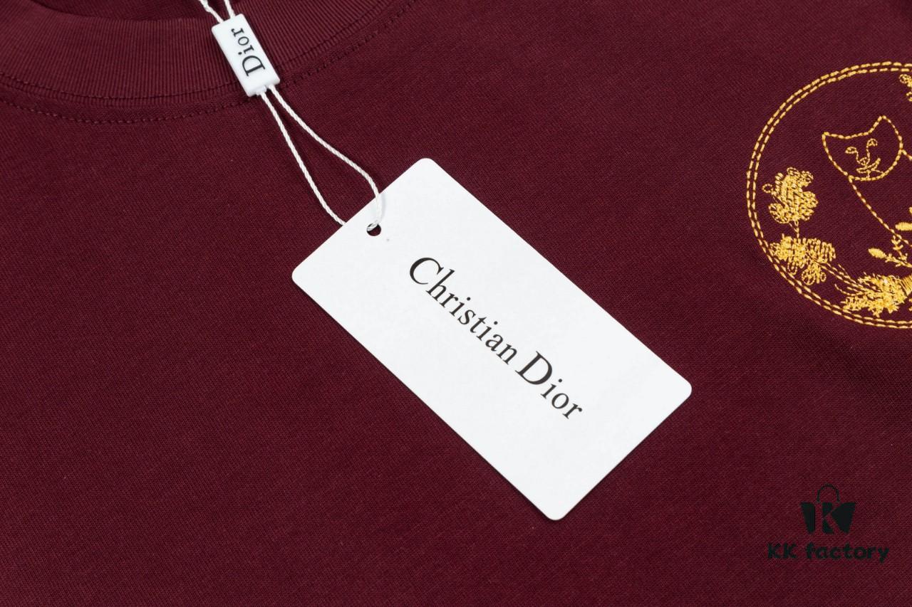 Aodi D*OR (Embroidered Top Version, Different from Standard Stock) Short Sleeve T-Shirt