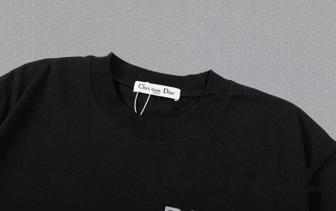 Aodi D*OR (Embroidered Premium Version, Different from Standard Stock) Short Sleeve T-Shirt