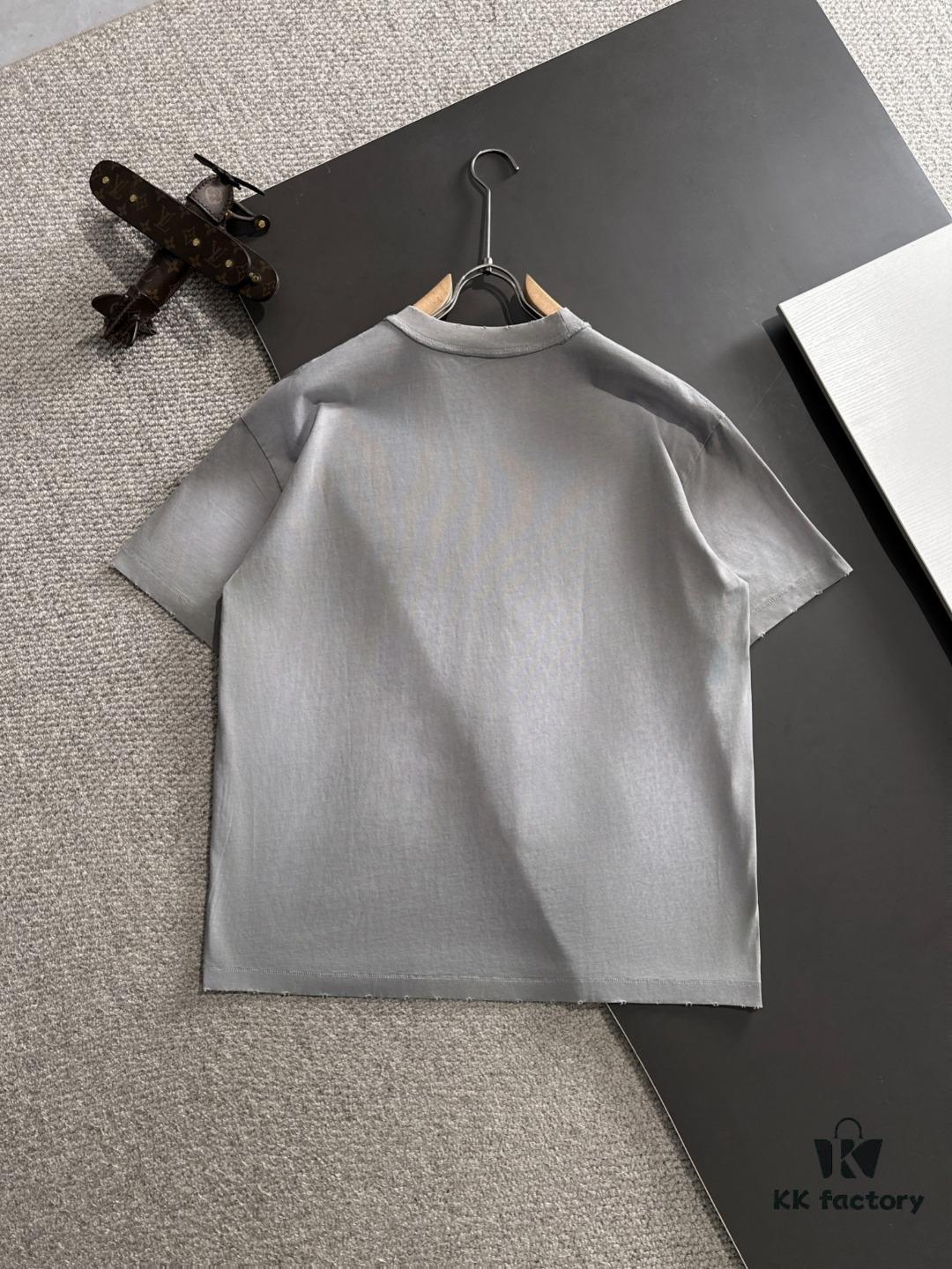 High-Quality DIOR 2025 Spring/Summer New Men's Tie-Dye Washed Short-Sleeve T-Shirt