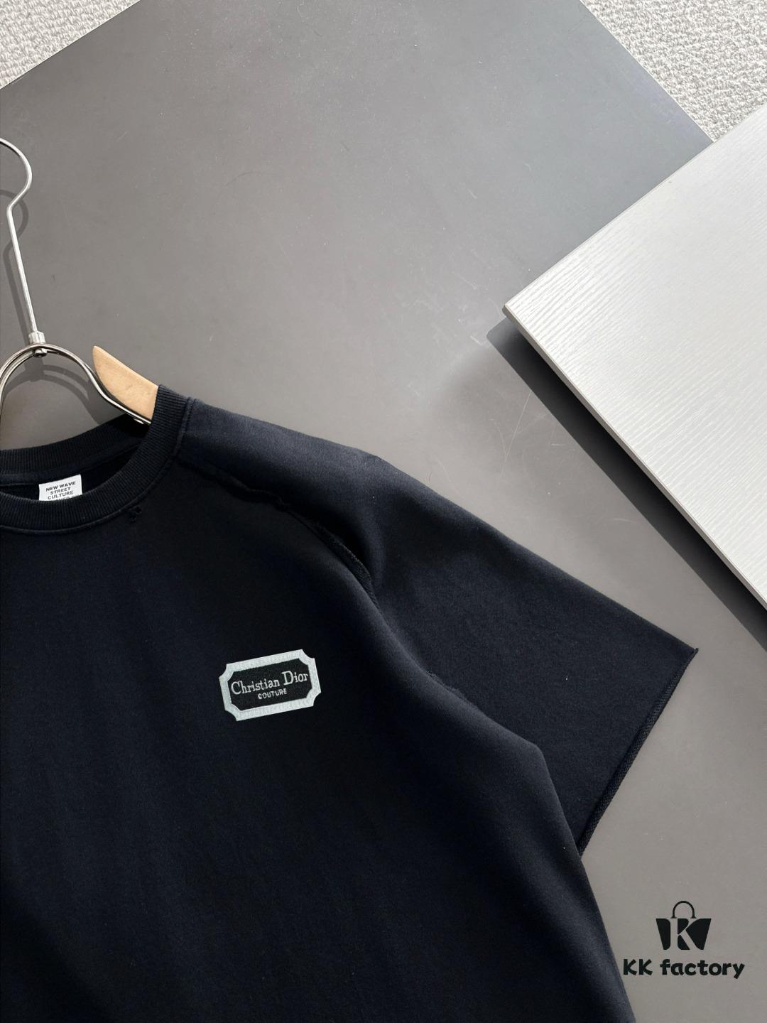 High-Quality DIOR 2025 Spring/Summer New Men's Tie-Dye Washed Short-Sleeve T-Shirt