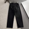 Dior 2025 Spring/Summer New Arrival Elastic Waist Casual Pants, Lightweight Custom Counter Fabric, Highly Breathable and Comfortable, Exquisite Details, Brand-Inspired Design Concept Reflecting High Quality, Soft and Smooth Touch