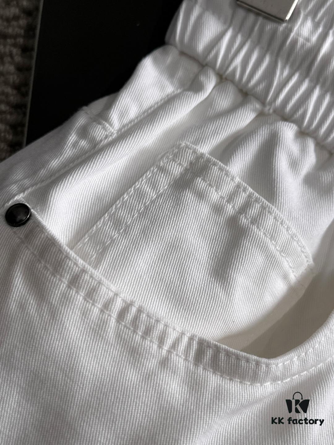 Dior 2025 Spring/Summer New Elastic Waist Casual Pants, Lightweight Custom Counter Fabric, Breathable and Comfortable, Exquisite Details, Brand Design Concept, High Quality, Soft and Smooth Touch