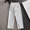 Dior 2025 Spring/Summer New Elastic Waist Casual Pants, Lightweight Custom Counter Fabric, Breathable and Comfortable, Exquisite Details, Brand Design Concept, High Quality, Soft and Smooth Touch