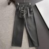Dior 2025 Spring-Summer New Elastic Waist Casual Pants, Lightweight Custom Counter Fabric, Highly Breathable and Comfortable, Exquisite Details, Brand Design Concept, High Quality, Soft and Smooth Touch