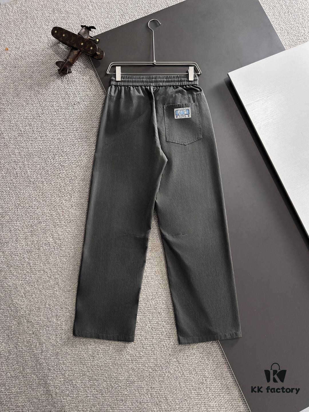 Dior 2025 Spring-Summer New Elastic Waist Casual Pants, Lightweight Custom Counter Fabric, Highly Breathable and Comfortable, Exquisite Details, Brand Design Concept, High Quality, Soft and Smooth Touch