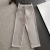 Dior 2025 Spring/Summer New Elastic Waist Casual Pants, Lightweight Custom Counter Fabric, Highly Breathable and Comfortable, Exquisite Details, Brand Design Concept Reflecting High Quality, Soft and Delicate Touch