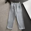 Dior 2025 Spring/Summer New Arrival Elastic Waist Casual Pants, Lightweight Custom Counter Fabric, Highly Breathable and Comfortable, Exquisitely Designed with Brand Elements Reflecting High Quality, Soft and Smooth Touch, Stylish Relaxed Cut with Excellent Fit