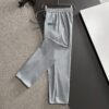 Dior 2025 Spring/Summer New Arrival Elastic Waist Casual Pants, Lightweight Custom Counter Fabric, Highly Breathable and Comfortable, Exquisitely Designed with Brand Elements Reflecting High Quality, Soft and Smooth Touch, Stylish Relaxed Cut with Excellent Fit