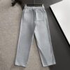 Dior 2025 Spring/Summer New Arrival Elastic Waist Casual Pants, Lightweight Custom Counter Fabric, Highly Breathable and Comfortable, Exquisitely Designed with Brand Elements Reflecting High Quality, Soft and Smooth Touch, Stylish Relaxed Cut with Excellent Fit