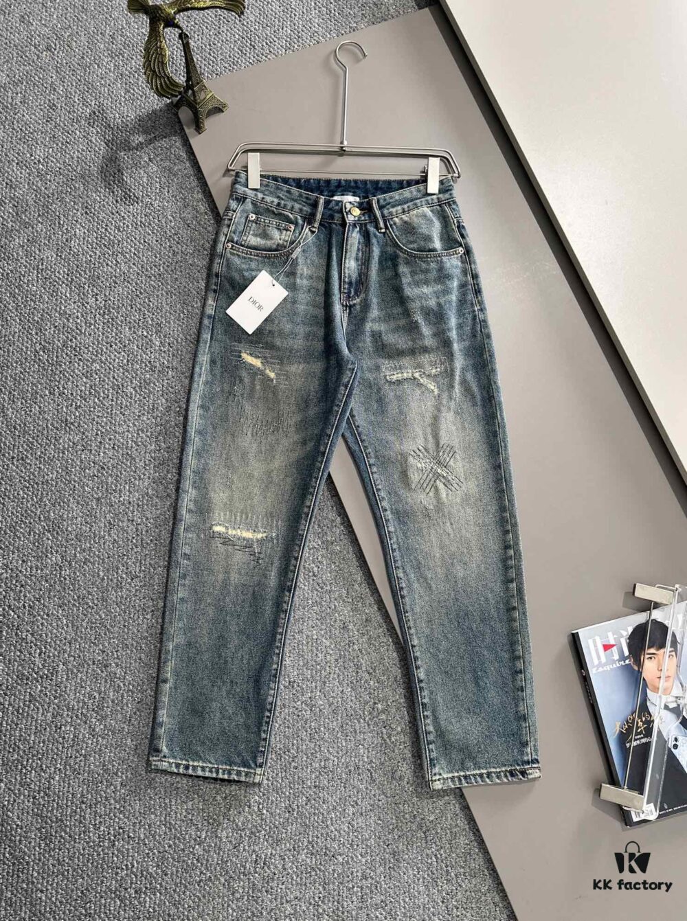 Dior 2025 All-Season Relaxed Straight-Leg Jeans – The Epitome of Trendy Fashion