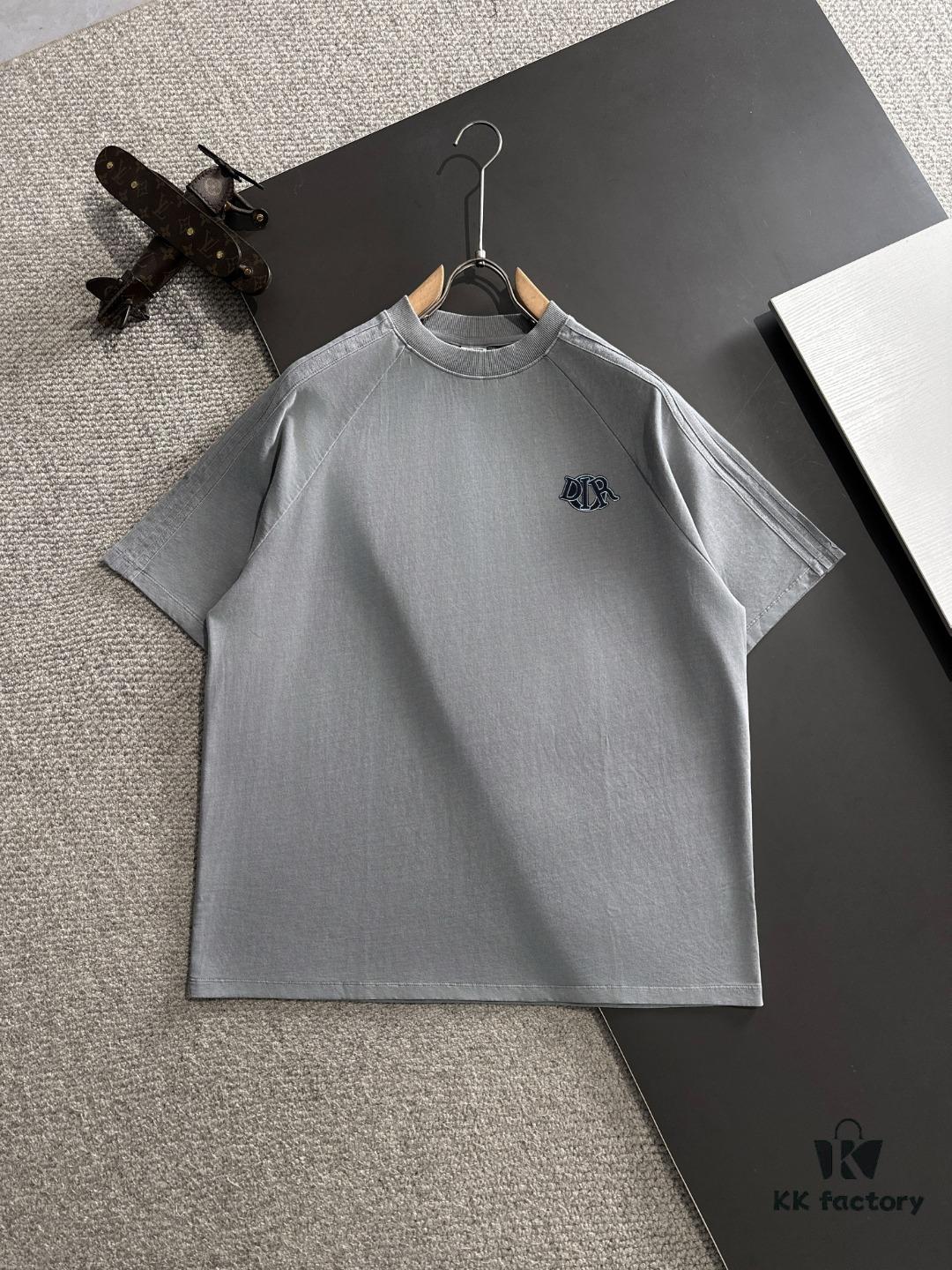 High-Quality DIOR Men's Tie-Dye Washed Short-Sleeve T-Shirt 2025 Spring/Summer New Arrival